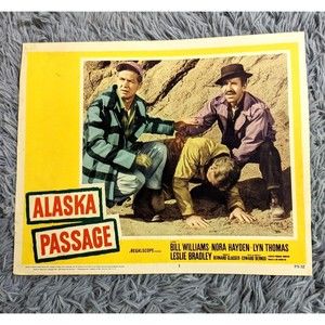 Alaska Passage 1959 Lobby Card Movie Poster Bill‎ Williams Nick Dennis Vintage